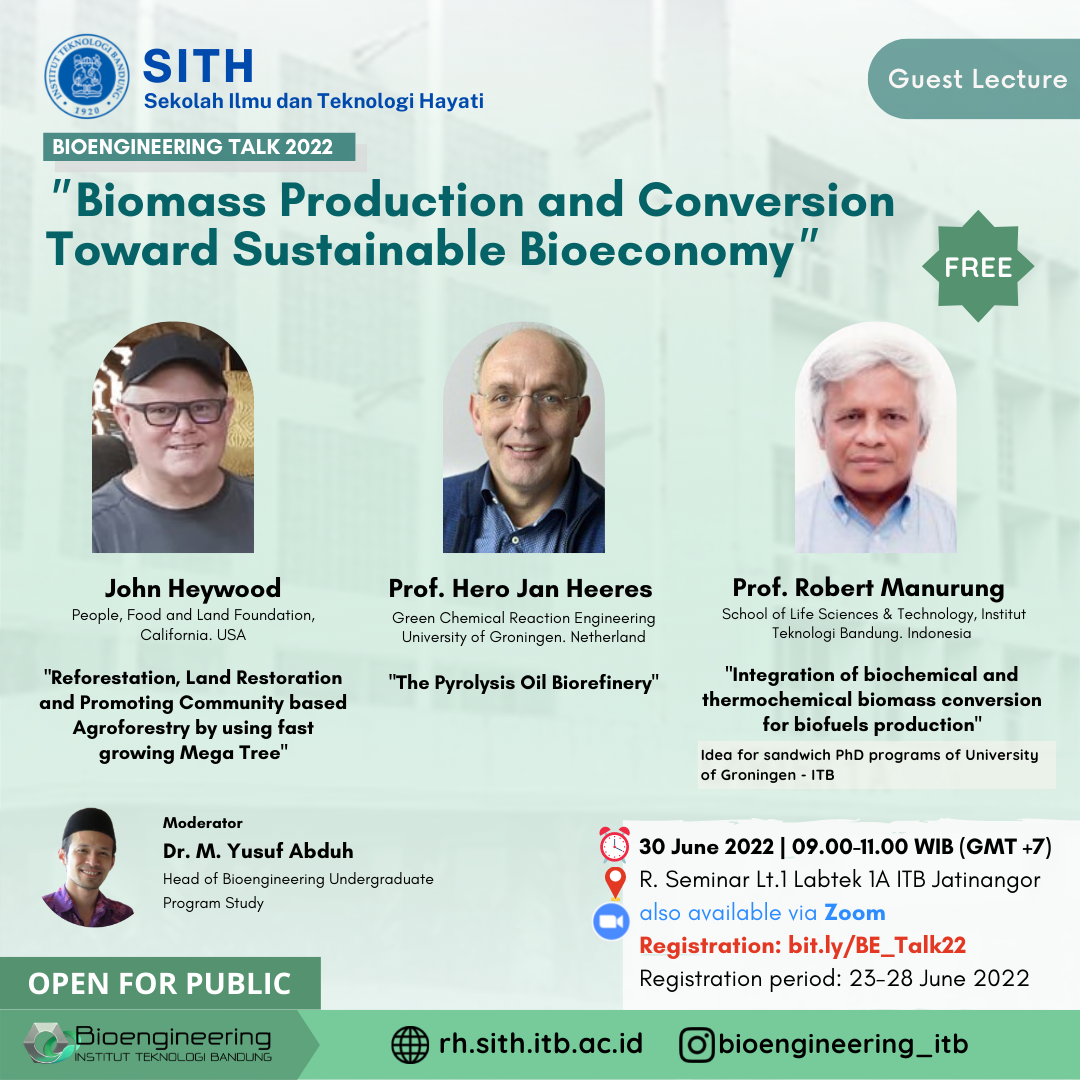 Bioengineering Talk 2022 : Biomass Production and Conversion Toward Sustainable Bioeconomy